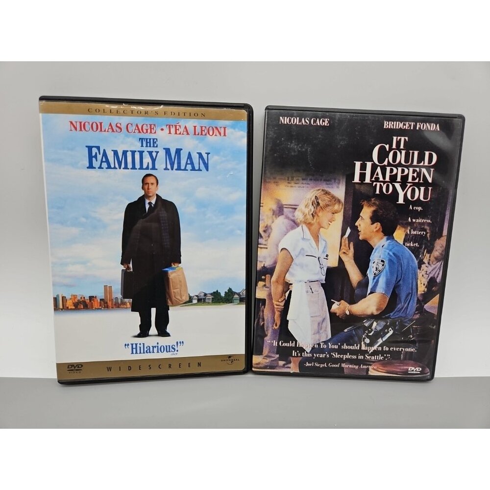 Nicholas Cage DVD Collection Family Man,‎ It Could Happen To You Comedy Romance